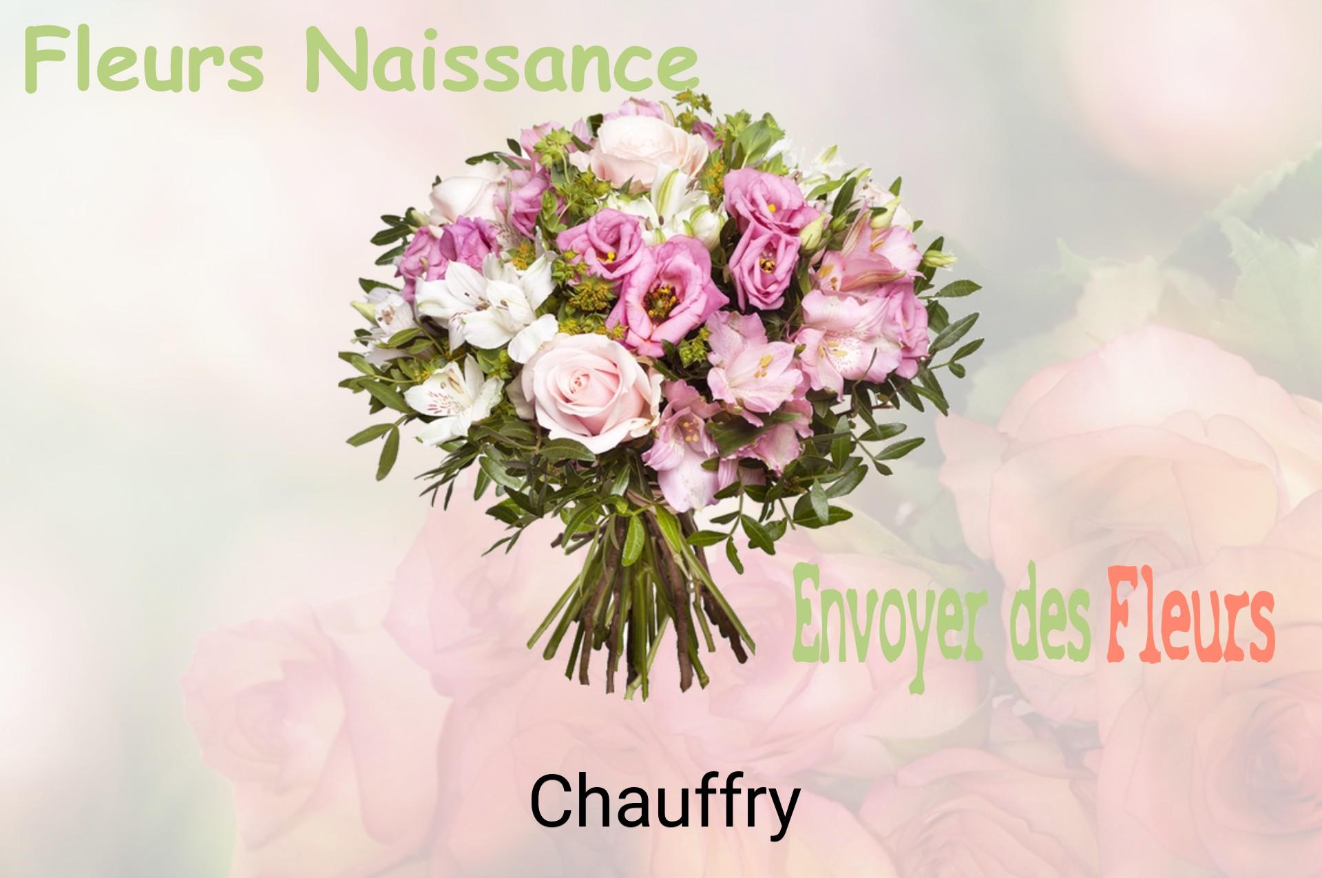 Bouquet de fleurs de naissance livré à Chauffry